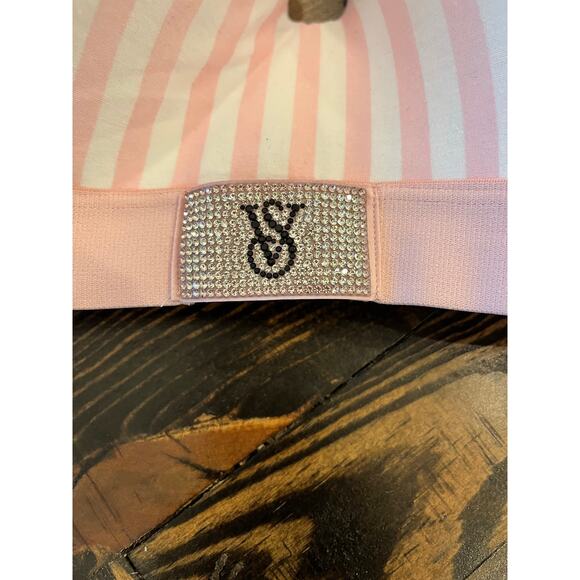 Victoria Secret 36 DDD T Shirt Lightly Lined Wireless Bra Pink Feminine Coquette - Picture 4 of 10